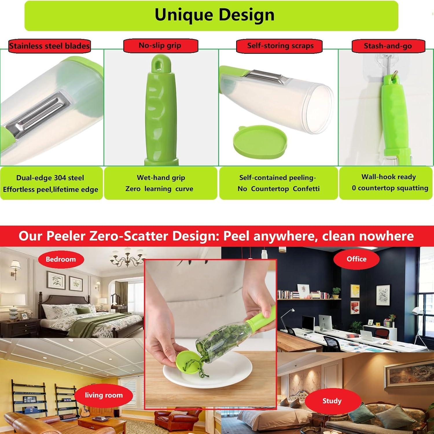 Pelador de Verduras Tochinkar 2025 Rojo con Recogedor