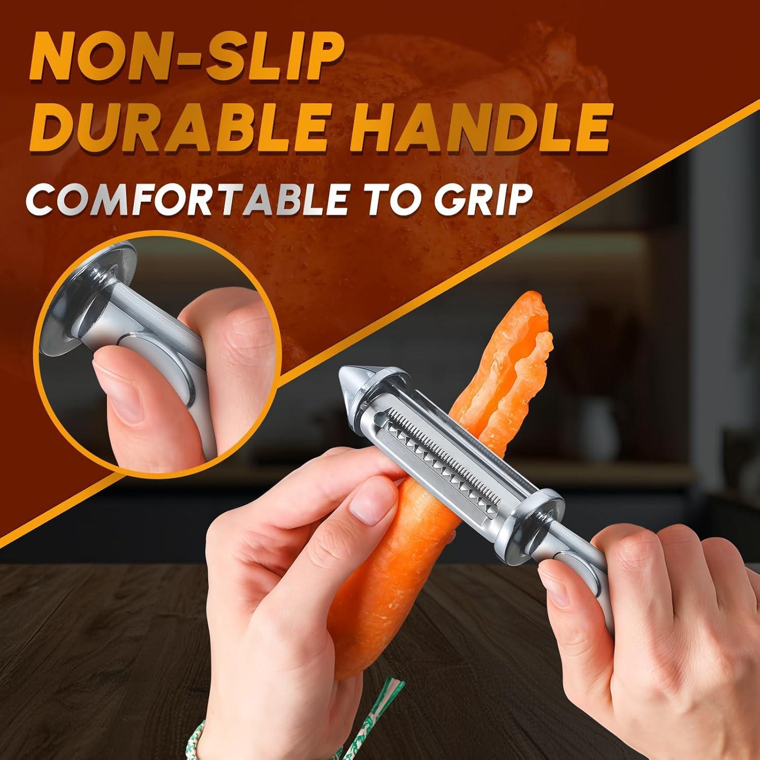 Juego de Tijeras de Cocina y Peladores Huusk - Acero Inoxidable