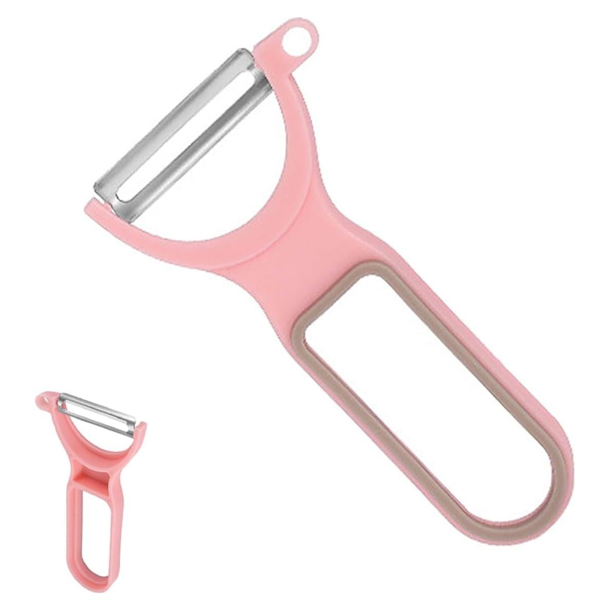 Pelador de Verduras JILFR Rosa, Cuchilla Ultra Afilada 13.34 cm