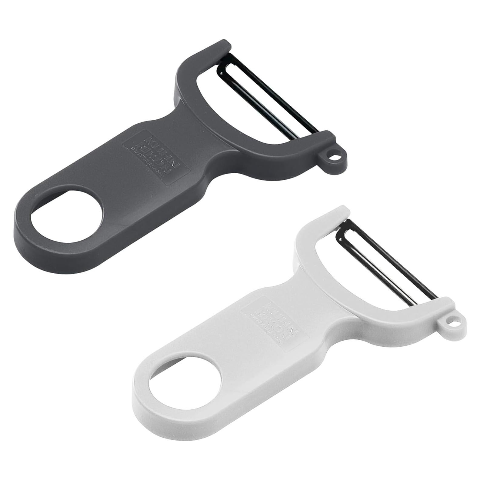 Juego de Peladores Suizos Kuhn Rikon - 2 Piezas, Gris y Blanco