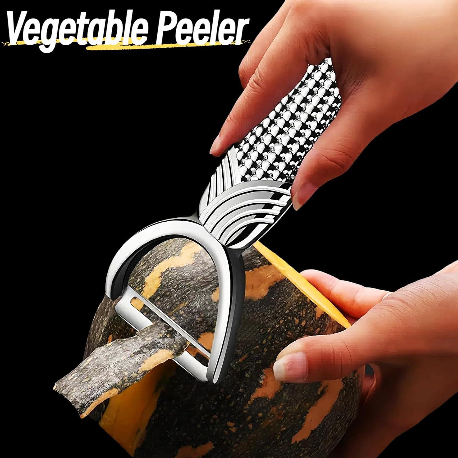 Pelador de Verduras MAXJOY Ergonómico de Acero Inoxidable 15.7cm