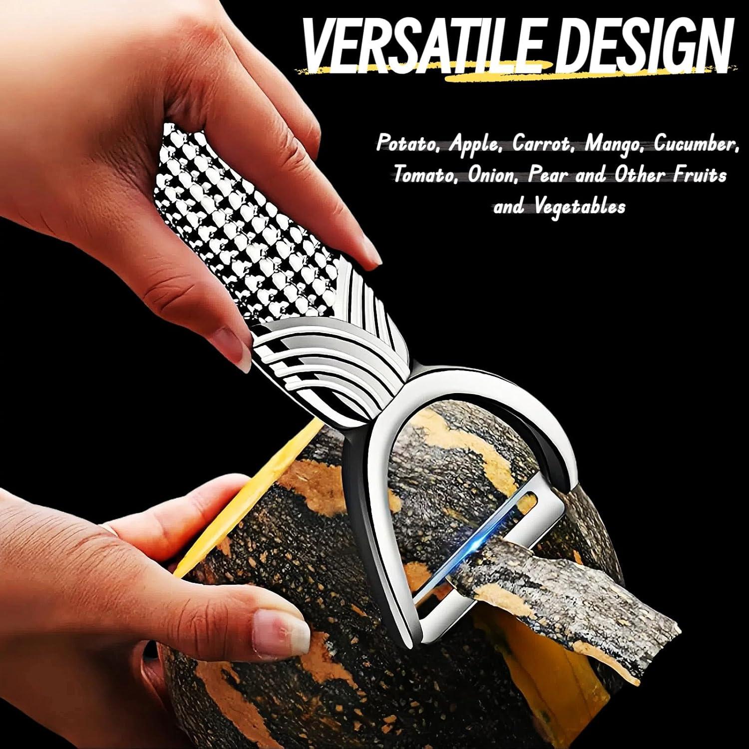 Pelador de Verduras MAXJOY Ergonómico de Acero Inoxidable 15.7cm