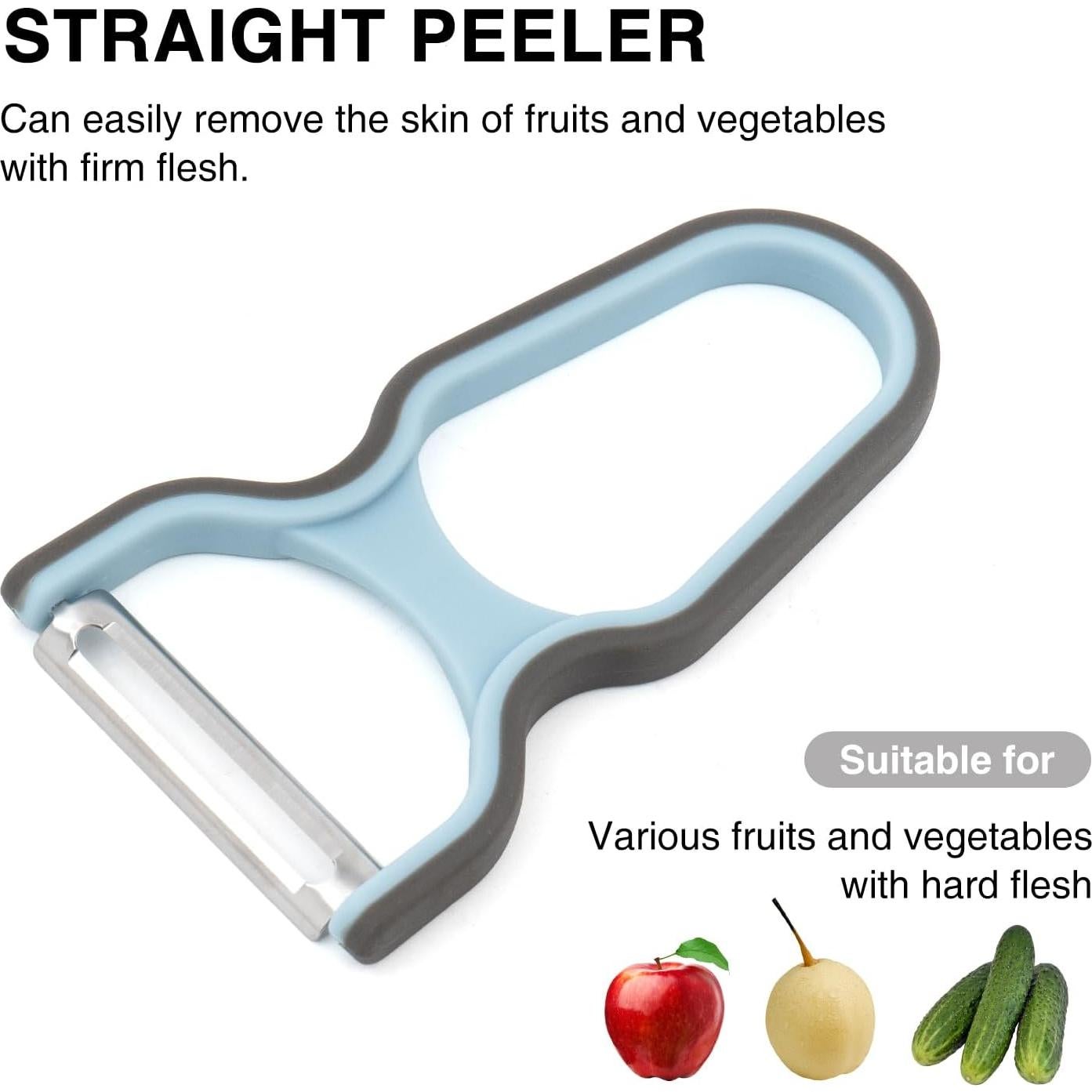 Juego de 4 Peladores SHINEMOON Acero Inoxidable Multicolor