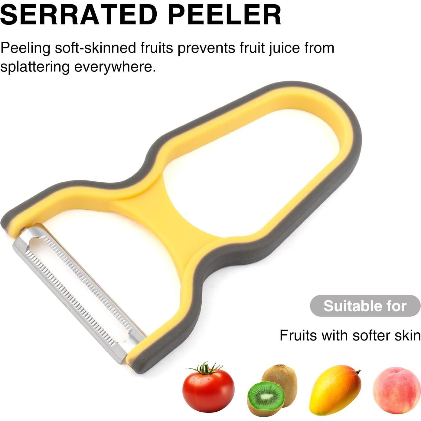 Juego de 4 Peladores SHINEMOON Acero Inoxidable Multicolor