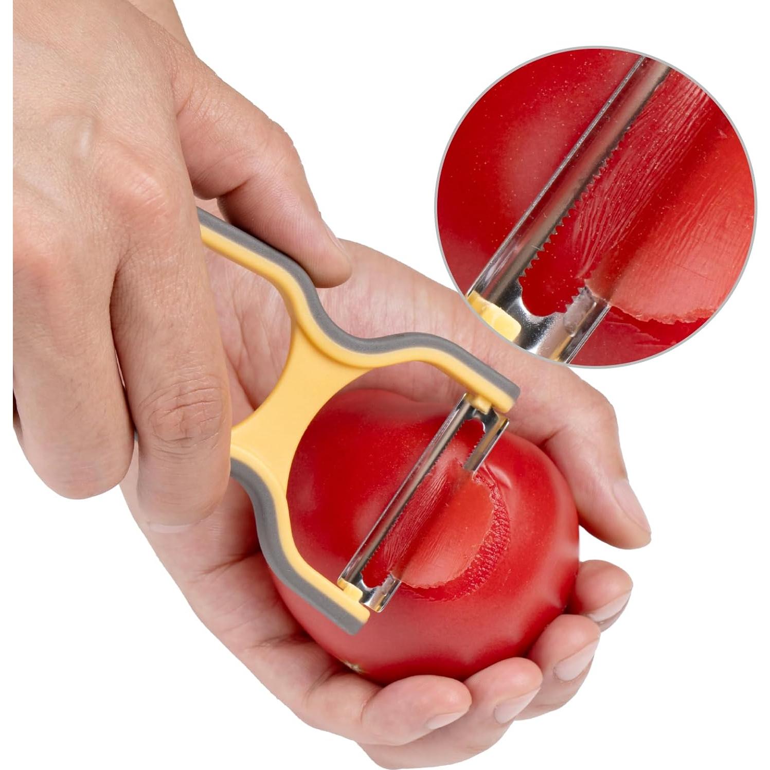 Juego de 4 Peladores SHINEMOON Acero Inoxidable Multicolor