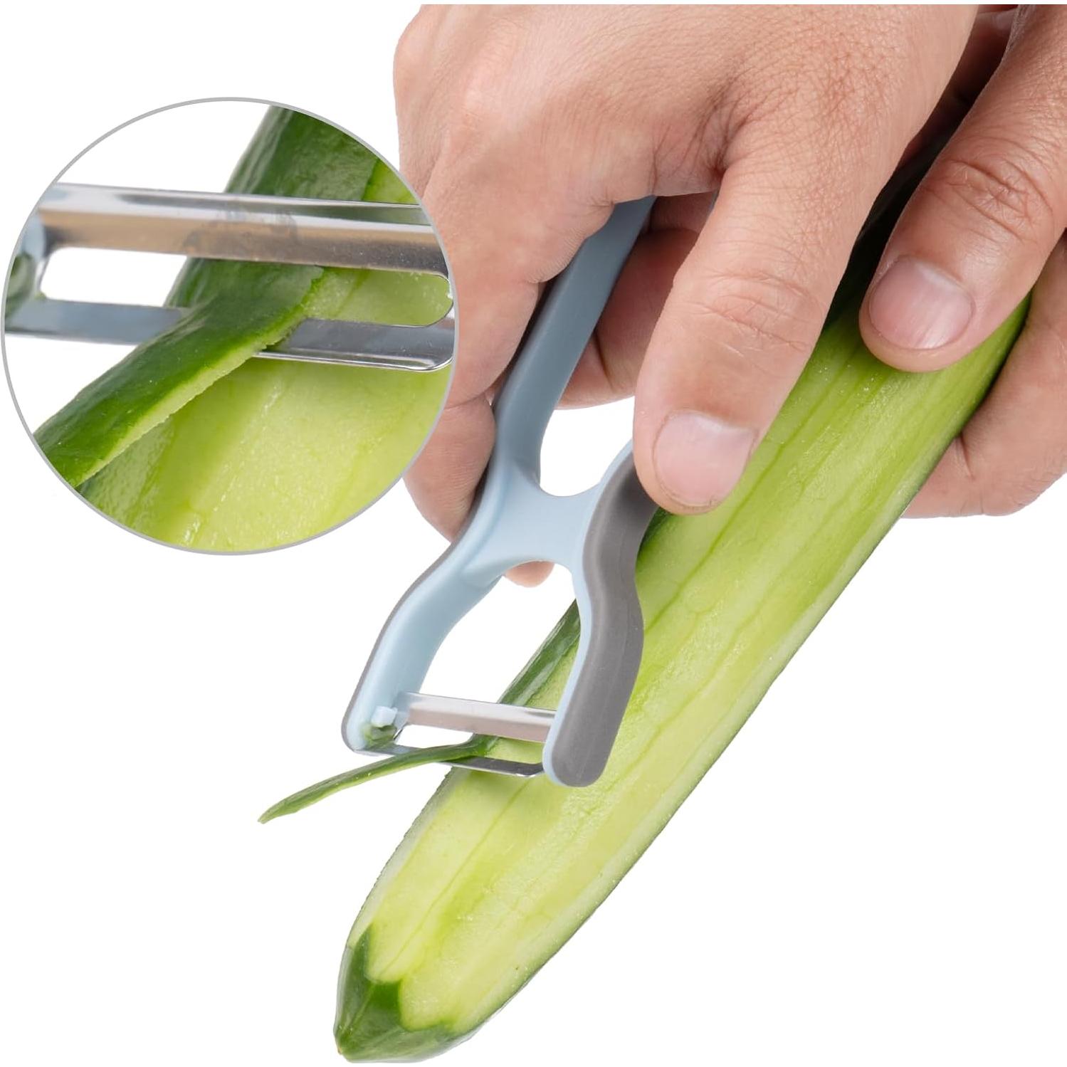 Juego de 4 Peladores SHINEMOON Acero Inoxidable Multicolor