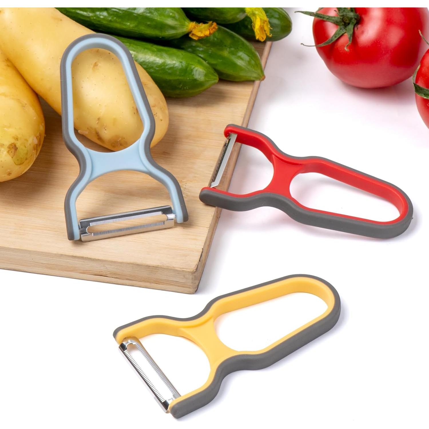 Juego de 4 Peladores SHINEMOON Acero Inoxidable Multicolor