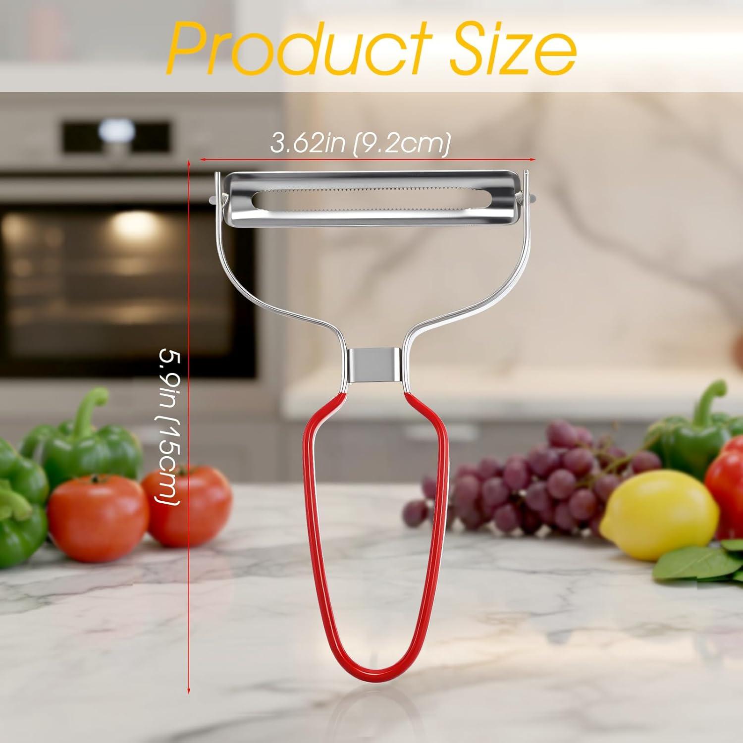 Pelador de Repollo BOHUIZ de Acero Inoxidable Rojo Ergonómico