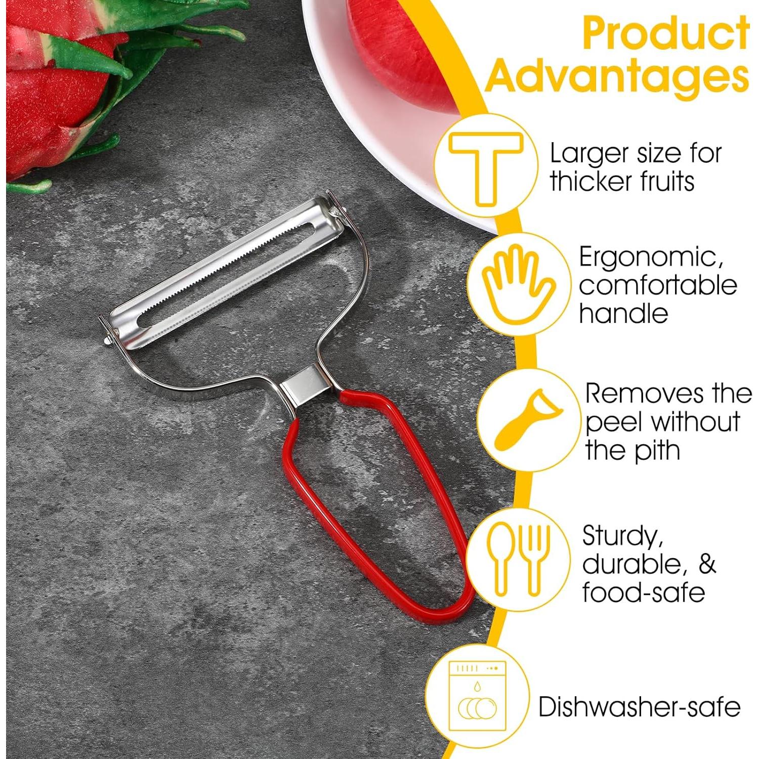 Pelador de Repollo BOHUIZ de Acero Inoxidable Rojo Ergonómico