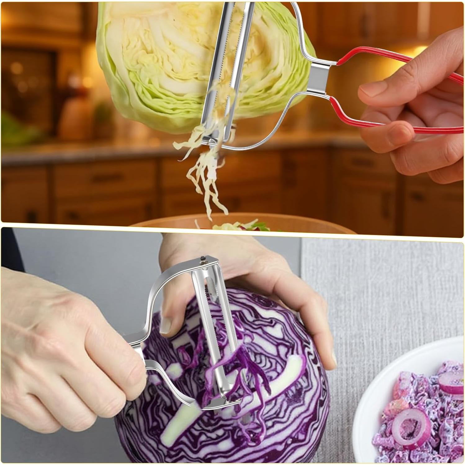 Pelador de Repollo BOHUIZ de Acero Inoxidable Rojo Ergonómico