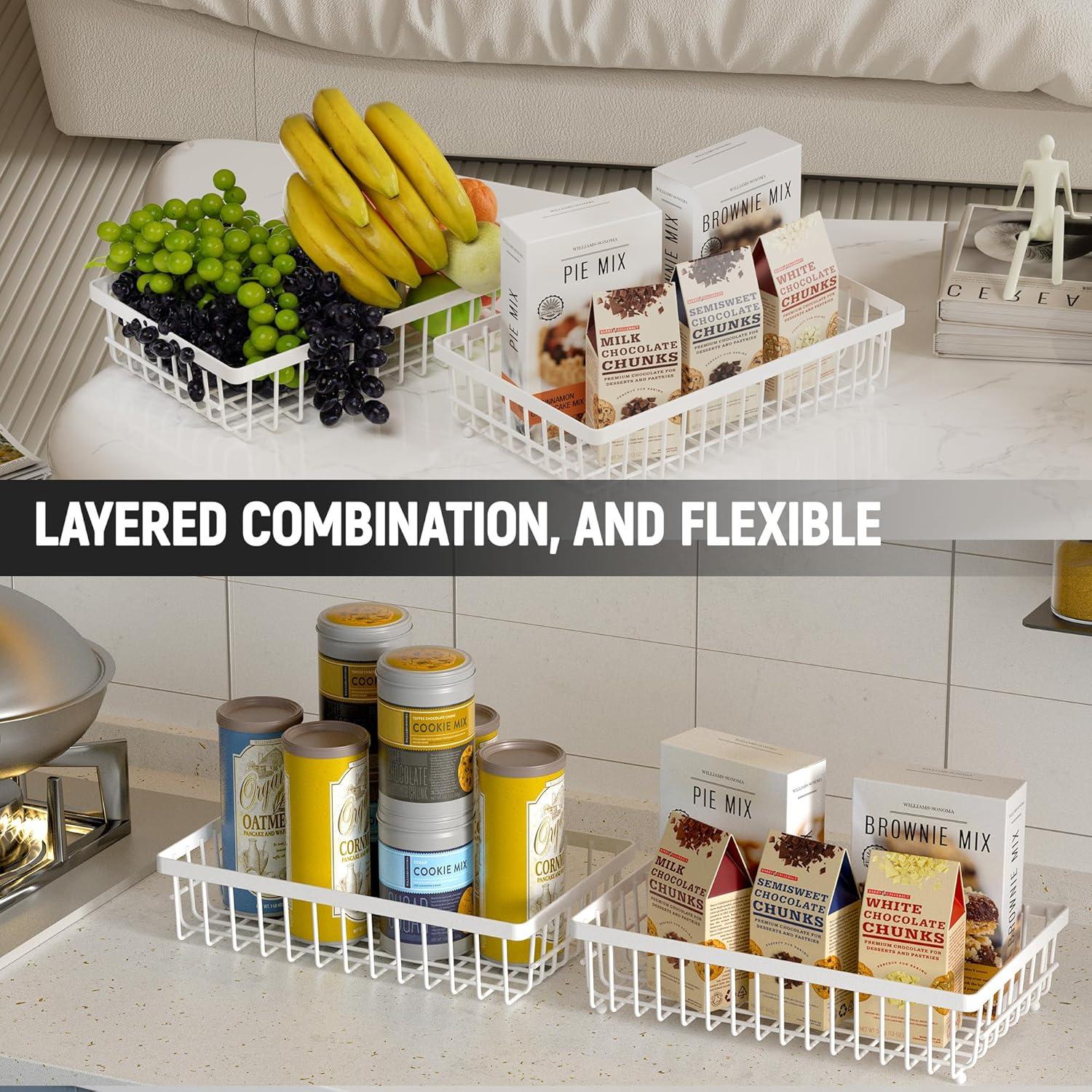 Cesta de Frutas 2 Niveles Nbwxcwbs con Soporte para Plátano