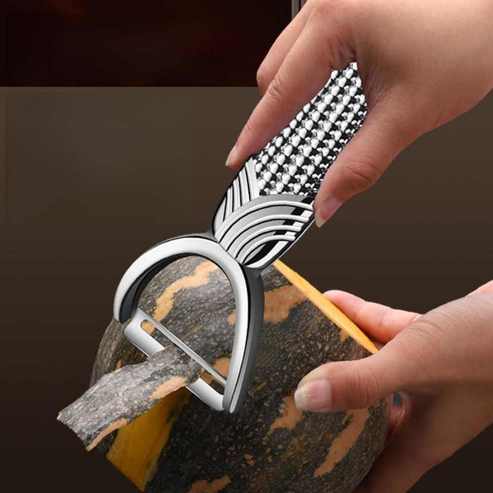 Pelador de Verduras Huakai Giratorio Acero Inoxidable Antideslizante