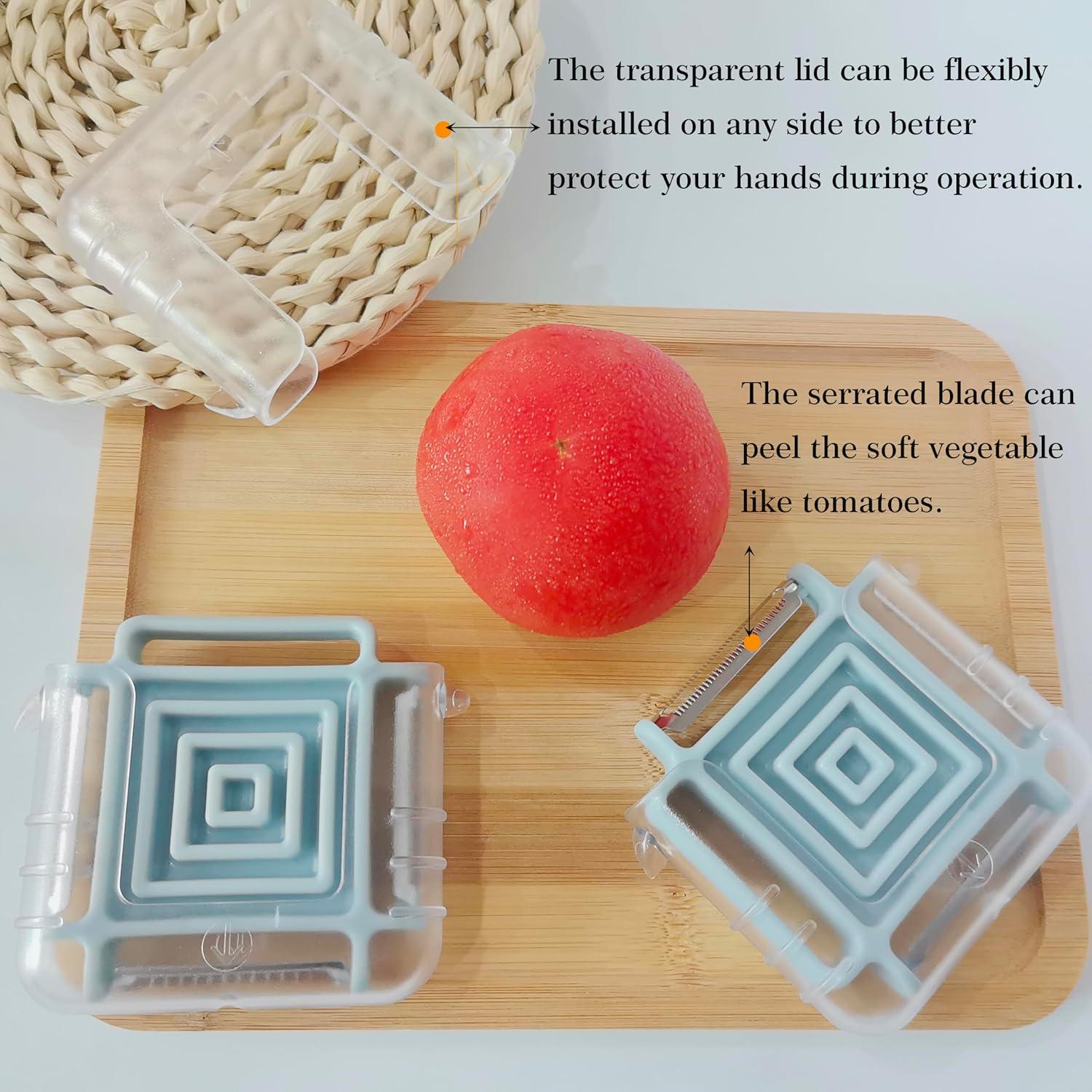 Pelador de Verduras Portátil Dokpod con 3 Cuchillas de Acero Inox