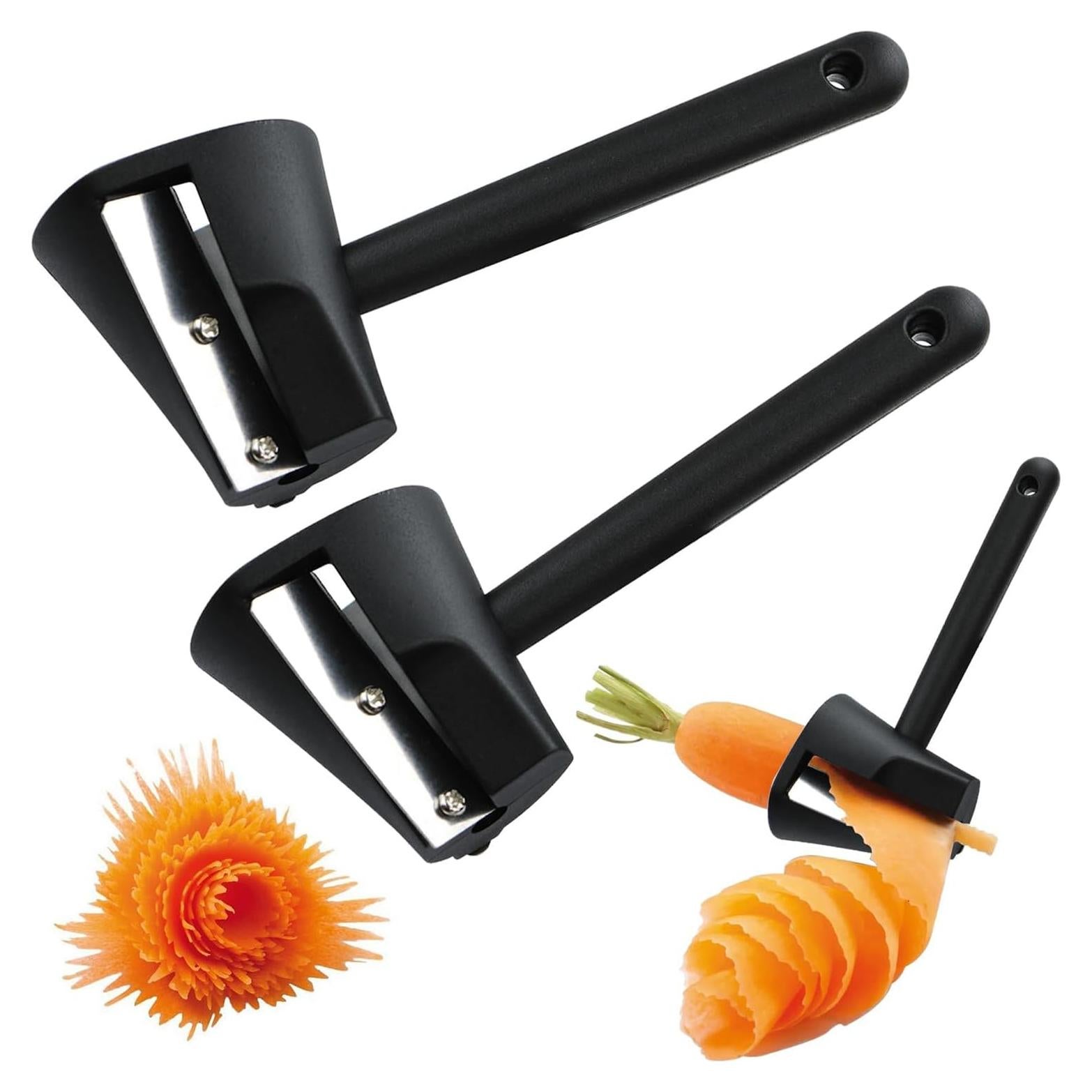 Cortador Espiral de Verduras Bntyok JHQ-1 2 Pcs Negro