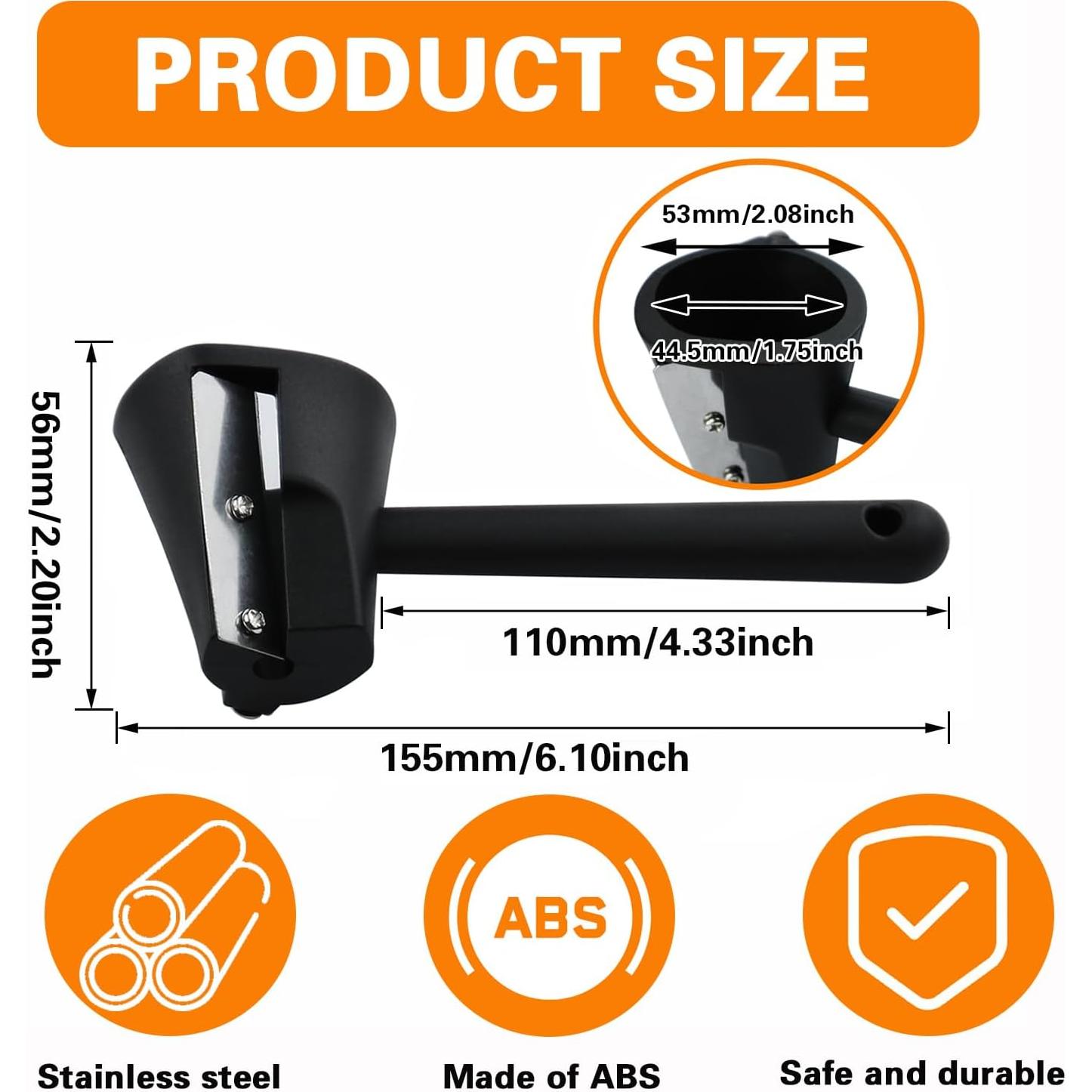 Cortador Espiral de Verduras Bntyok JHQ-1 2 Pcs Negro