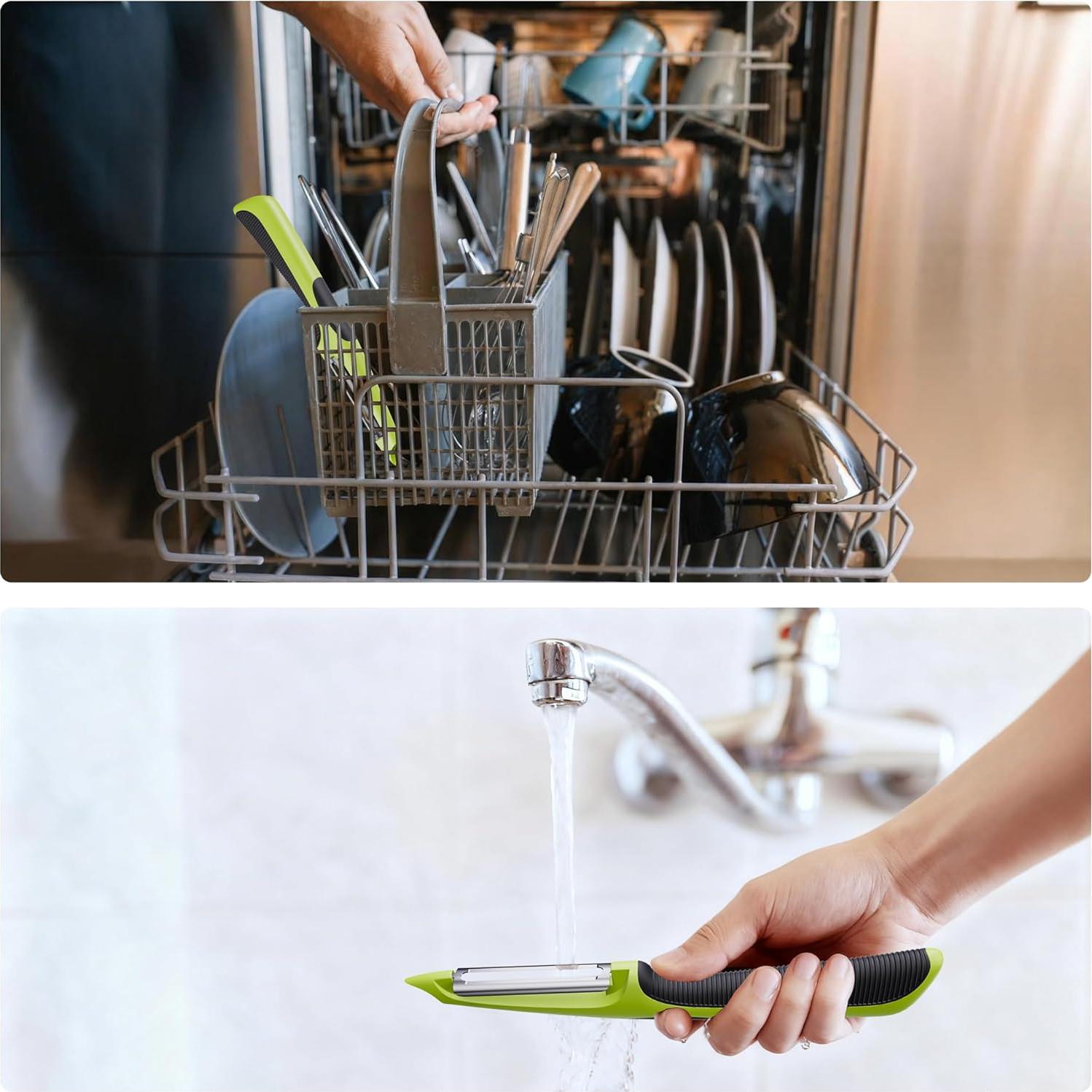 Pelador de Verduras TOAXUUL Ergonómico Antideslizante Verde