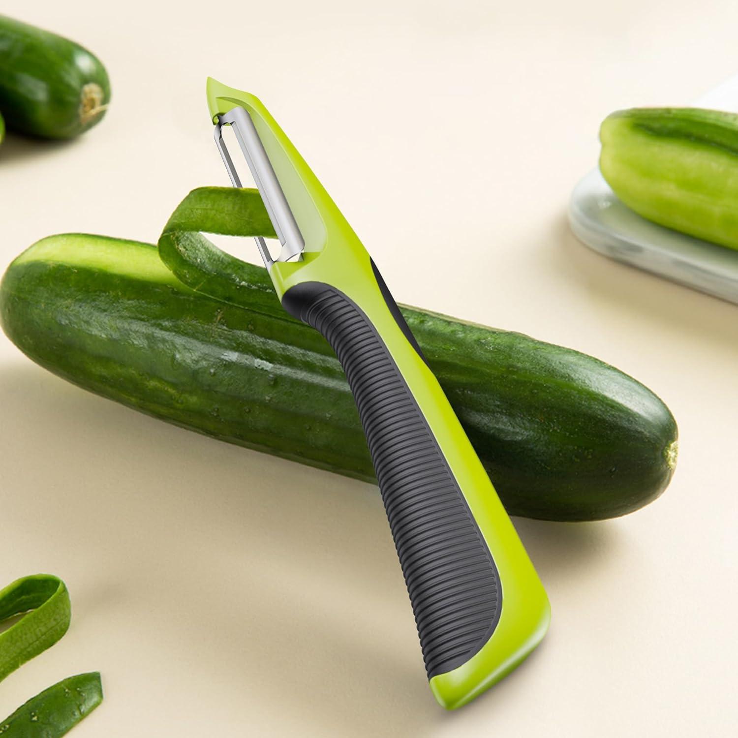 Pelador de Verduras TOAXUUL Ergonómico Antideslizante Verde