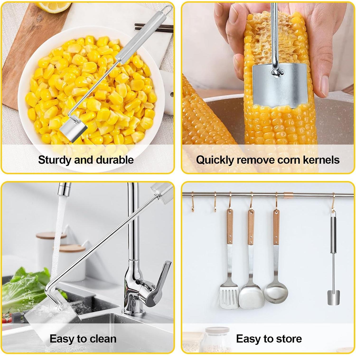 Juego de Pelador y Desgranador de Maíz YFANITI - Acero Inoxidable