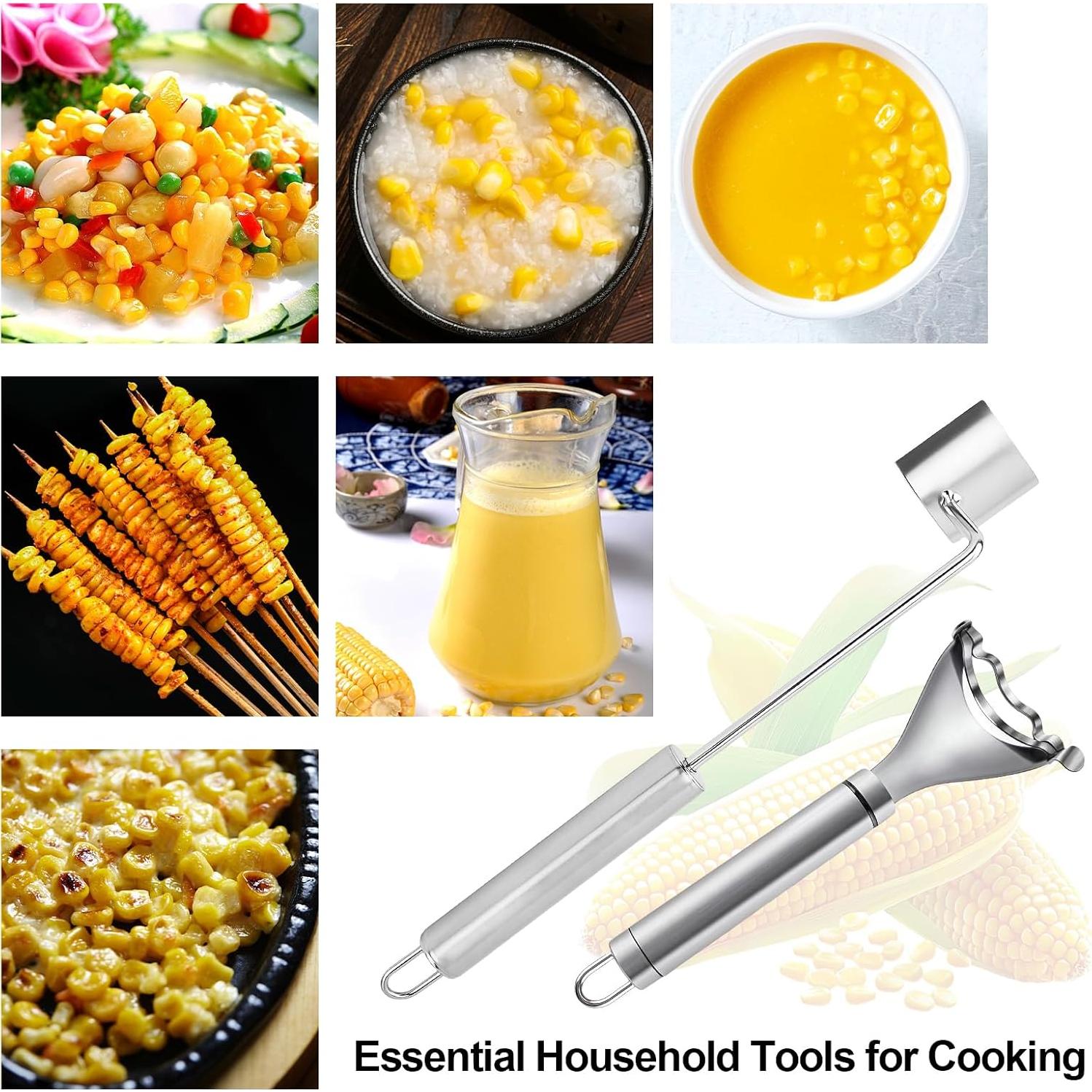 Juego de Pelador y Desgranador de Maíz YFANITI - Acero Inoxidable