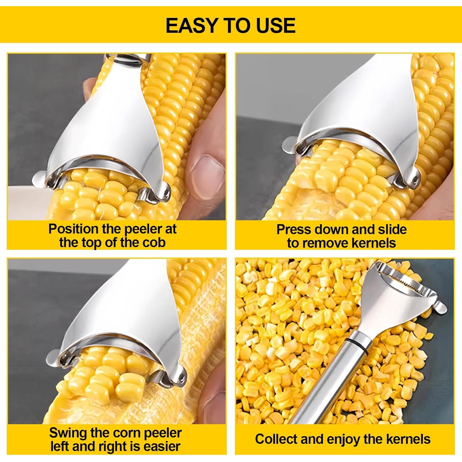Juego de Pelador y Desgranador de Maíz YFANITI - Acero Inoxidable