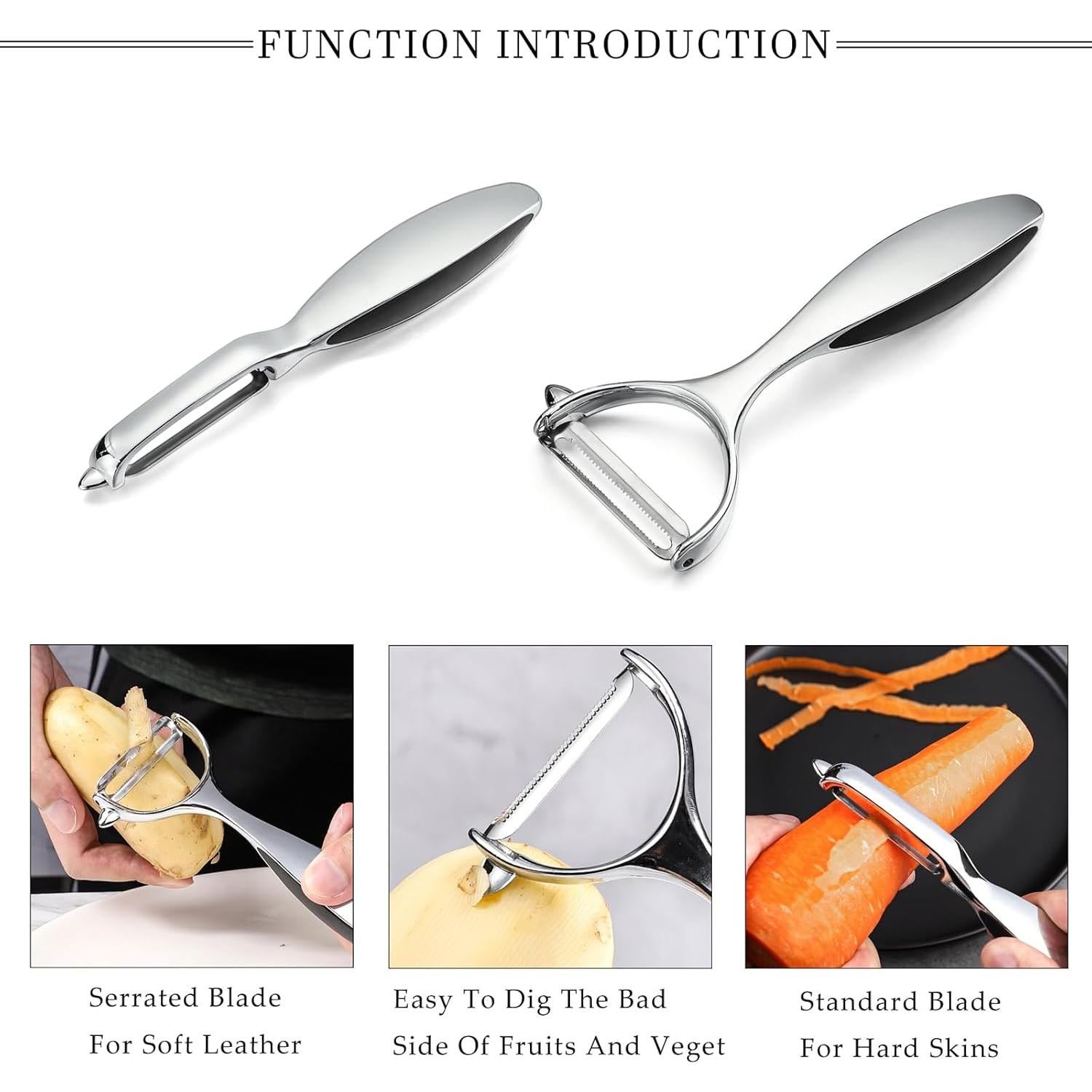 Juego de Peladores de Verduras Beereraver - Acero Inoxidable