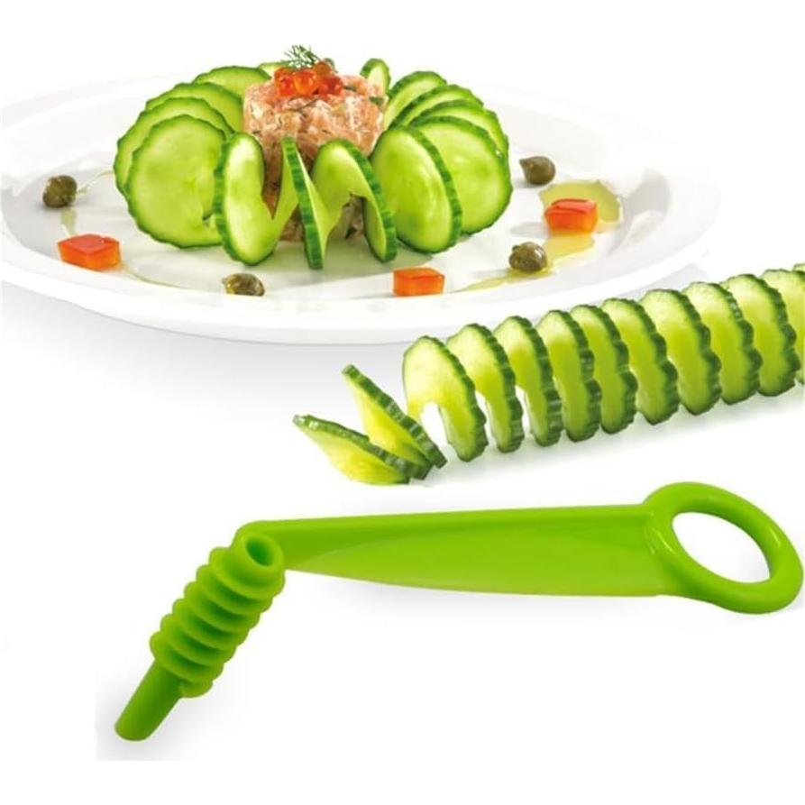 Cortador Espiral Manual Labriciyon Verde para Verduras