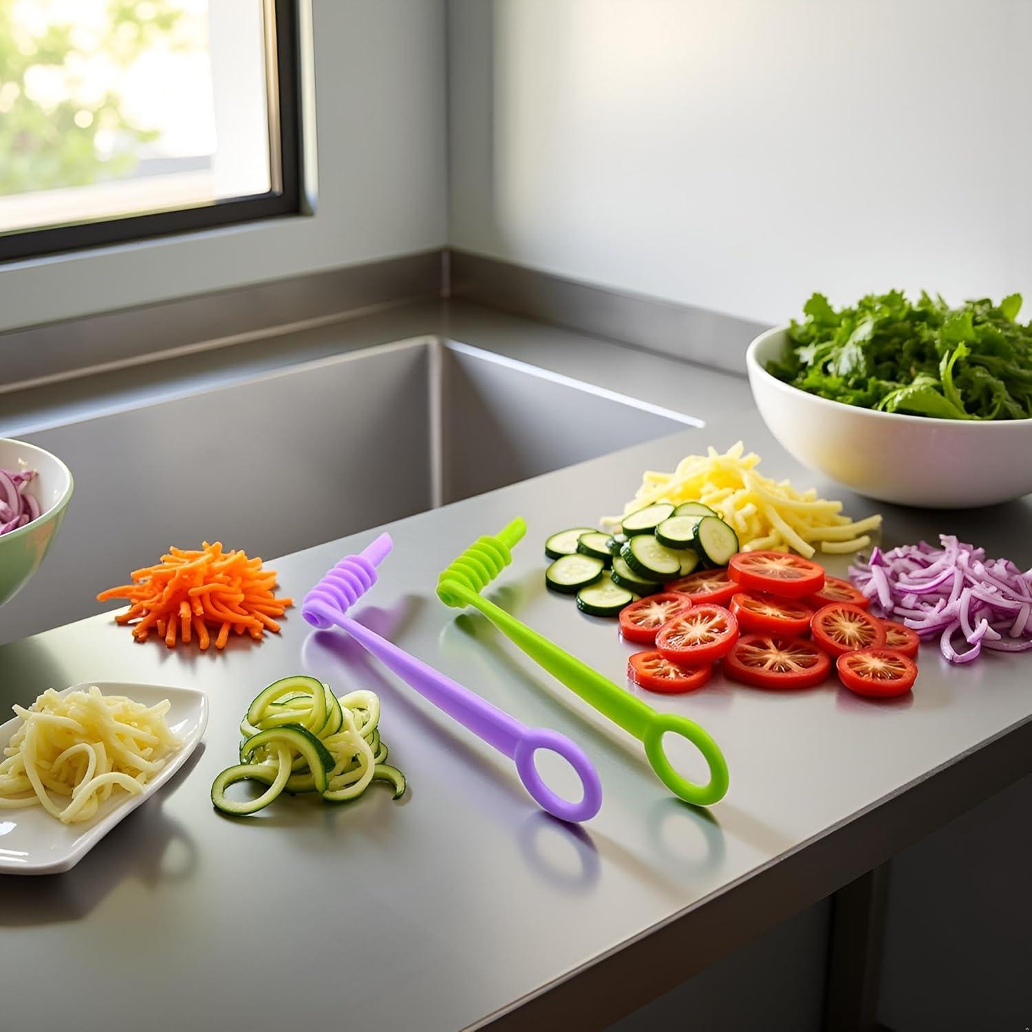 Cortador Espiral Manual Labriciyon Verde para Verduras