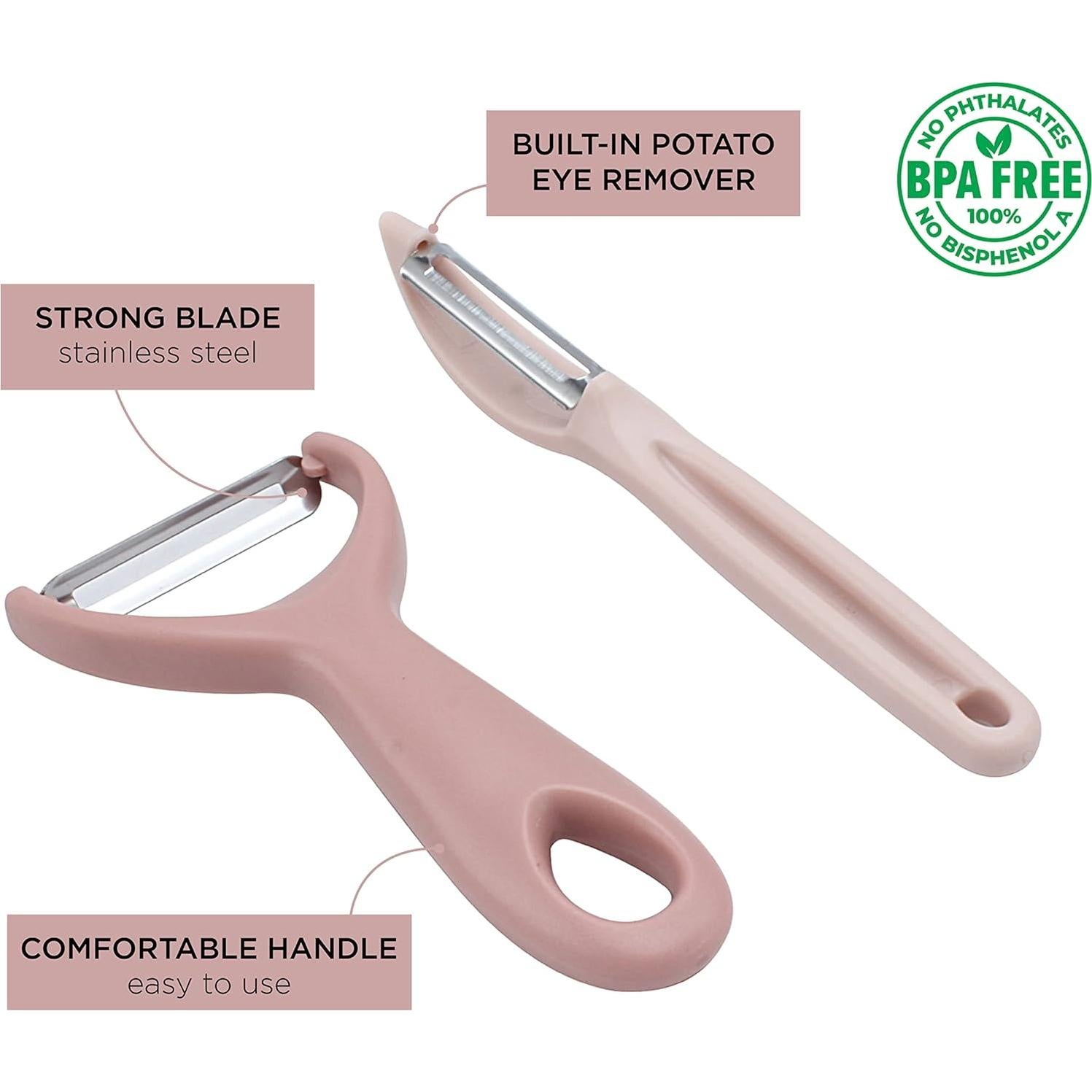 Conjunto de Peladores de Verduras Social Chef 2 Piezas Acero Inoxidable