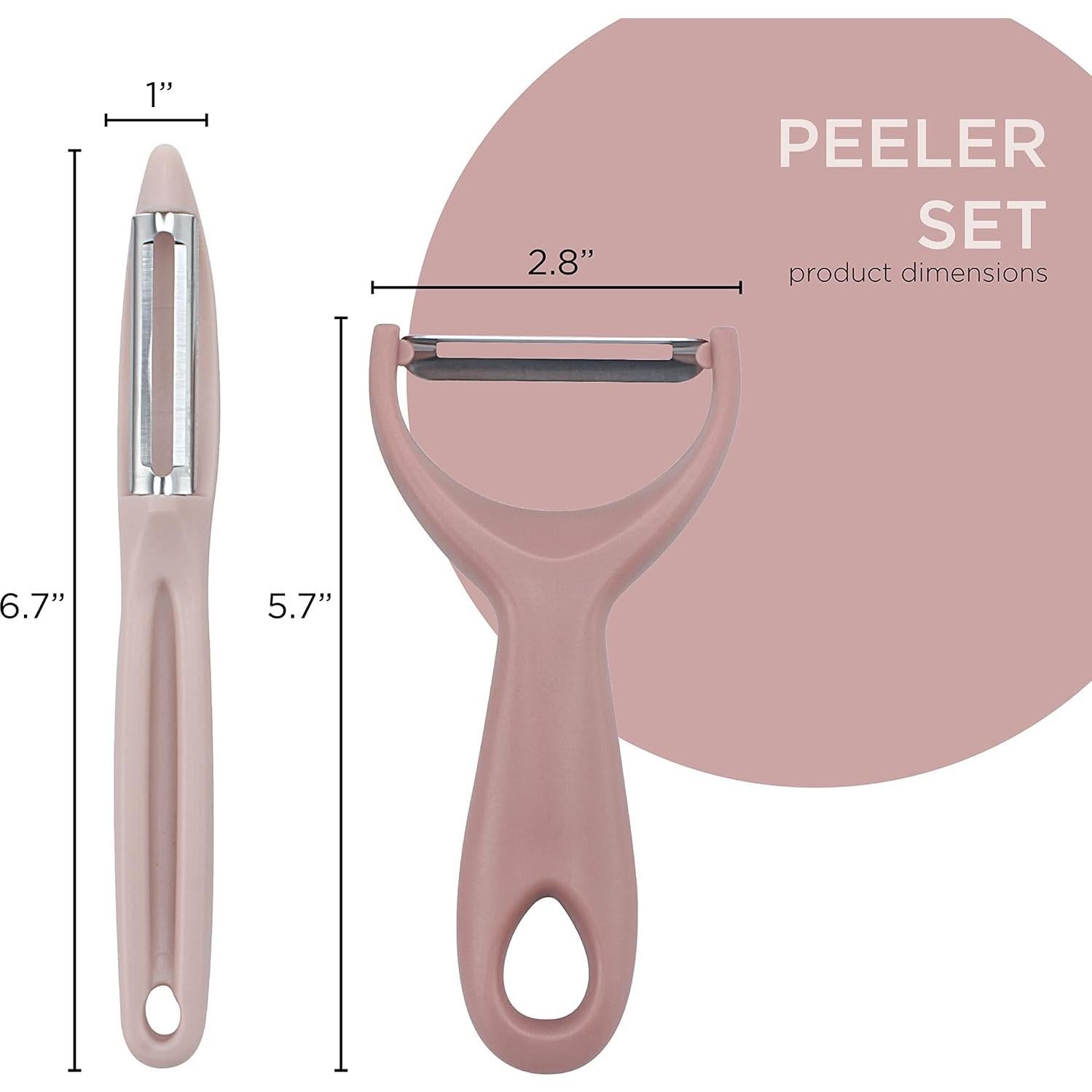 Conjunto de Peladores de Verduras Social Chef 2 Piezas Acero Inoxidable