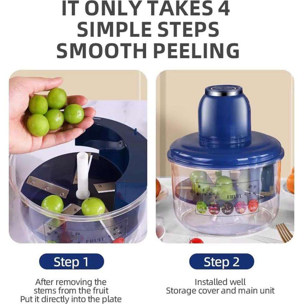 Máquina Eléctrica de Pelado de Frutas PandaXun Azul 2025