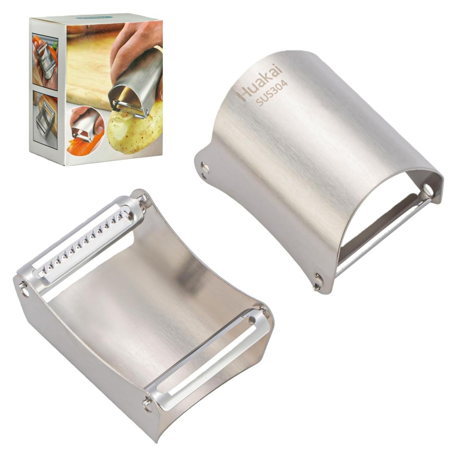 Pelador de Verduras Huakai Doble Cabeza Acero Inoxidable