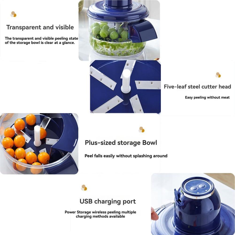 Pelador Automático Neoefogr Eléctrico 50W Azul para Frutas