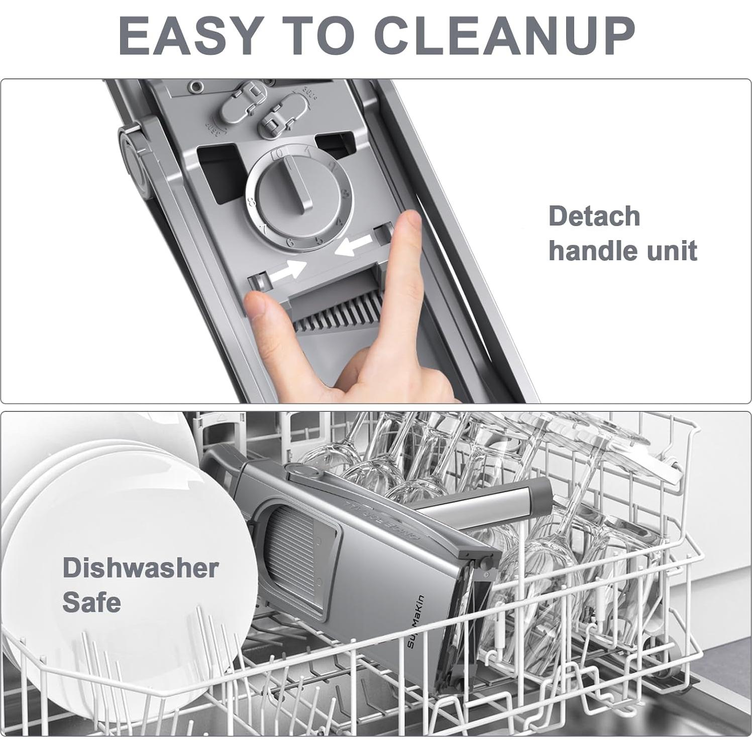 Cortadora Mandolina SupMaKin Ajustable para Verduras Gris