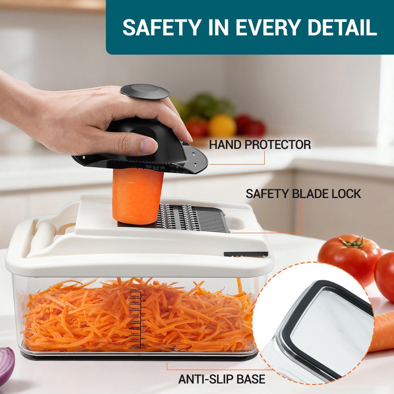 Cortador de Verduras Sopito 6 Cuchillas Acero Inoxidable 2L