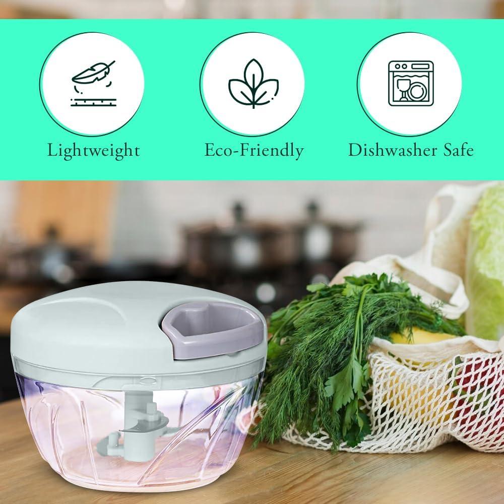 Picador de Verduras Manual Genérico 900ml Verde - Procesador de Alimentos