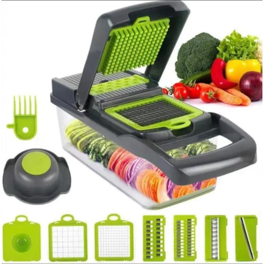Cortador de Verduras 16 en 1 Genérico con Contenedor y Cuchillas