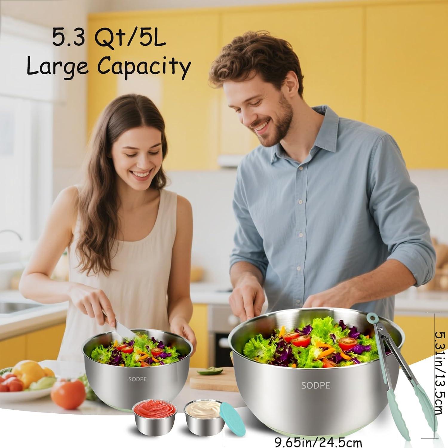 Escurridor de Ensalada SODPE Acero Inoxidable 4.5L 5 Cuchillas