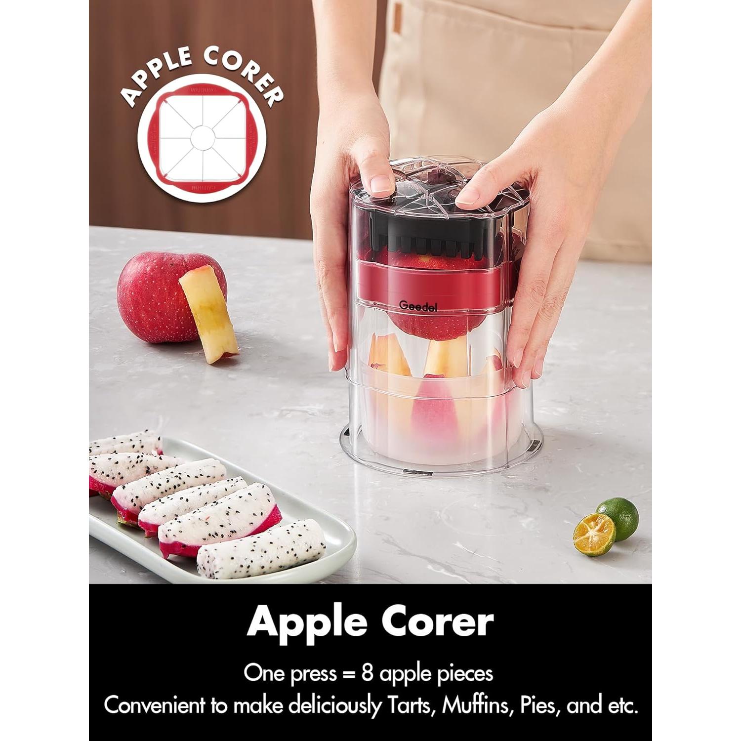 Cortador de Papas Fritas Geedel con 3 Cuchillas Intercambiables