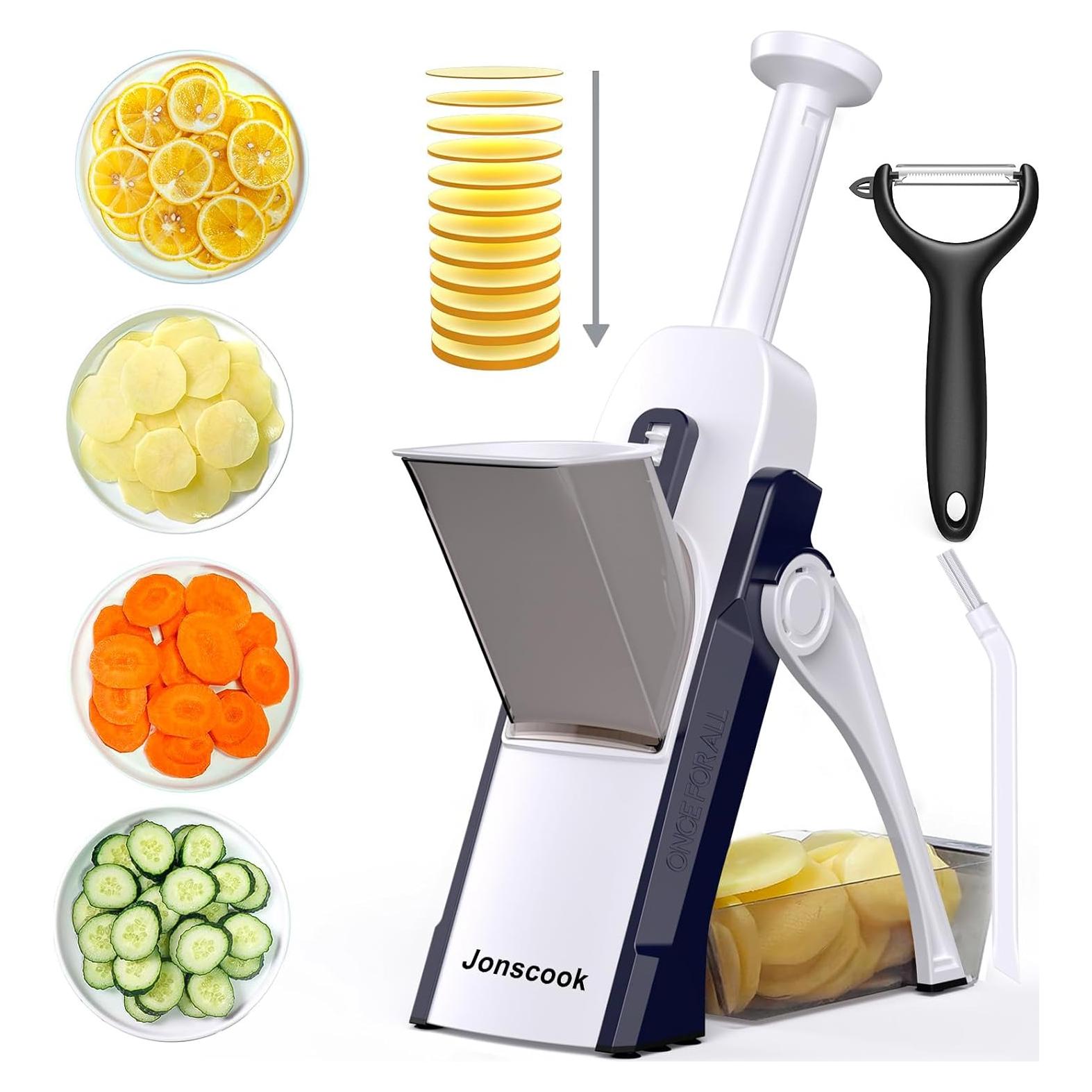 Rebanadora Mandolina Jonscook Ajustable 0-8mm Acero Inoxidable