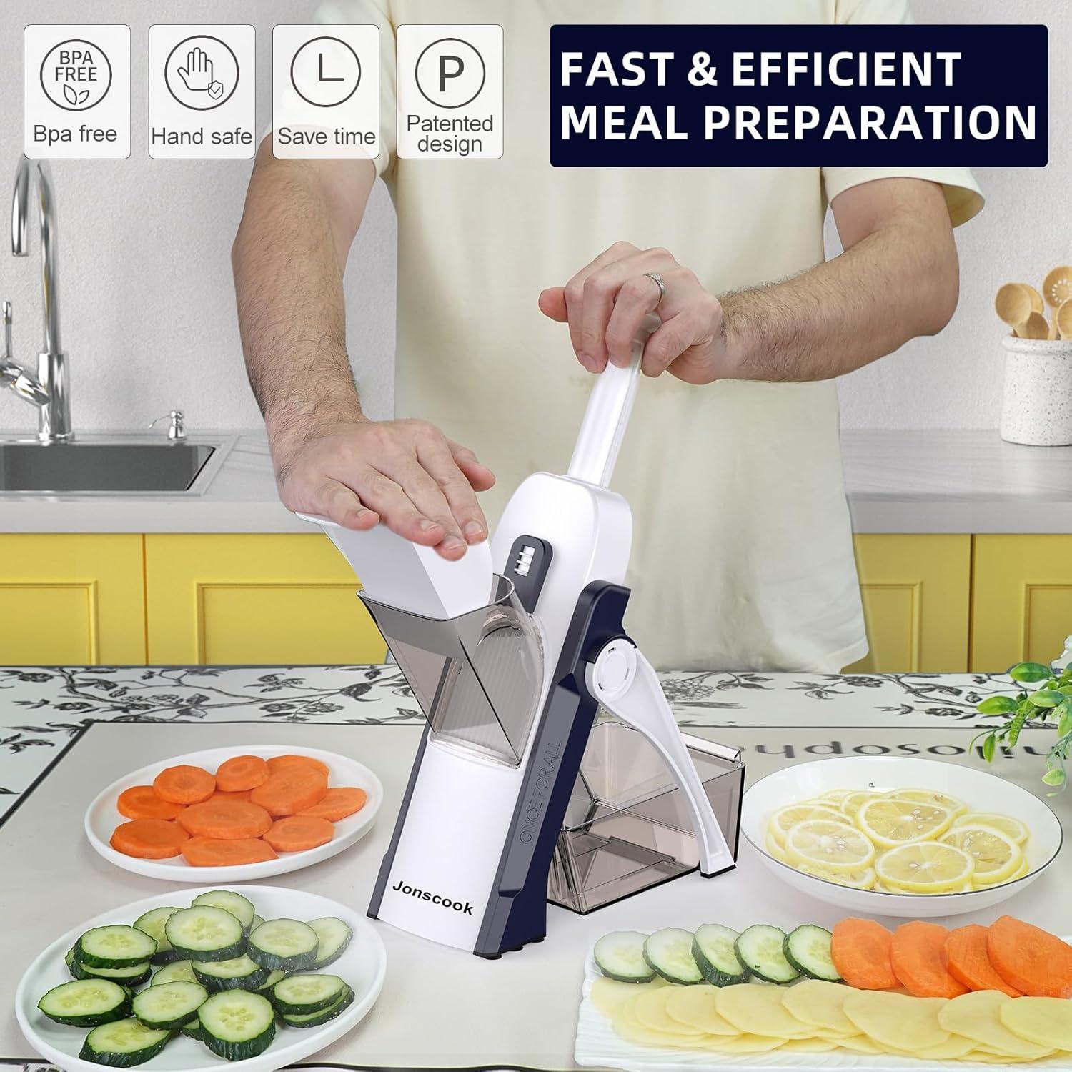 Rebanadora Mandolina Jonscook Ajustable 0-8mm Acero Inoxidable