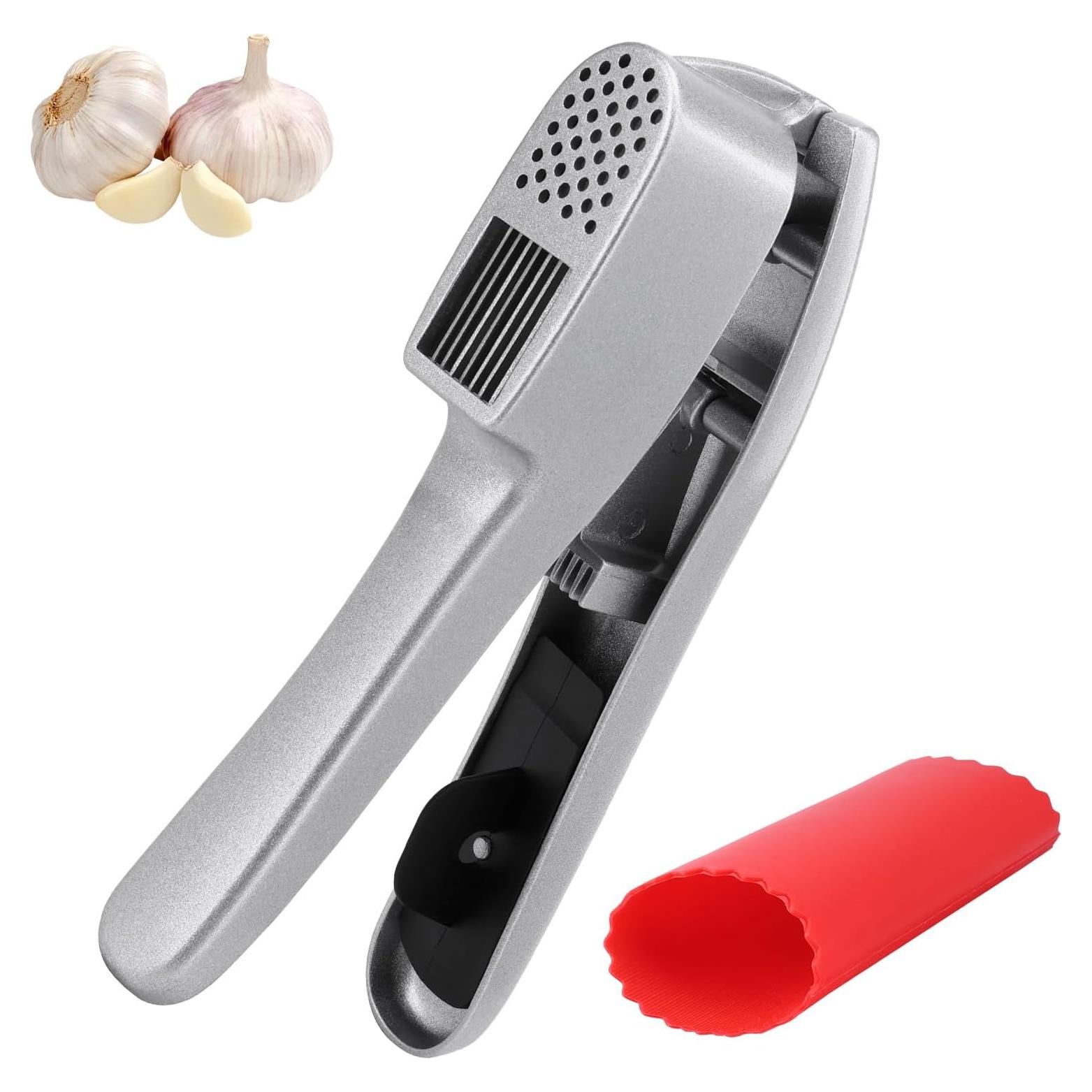 Juego de Prensa y Pelador de Ajo ZTTM - Aluminio y Silicona