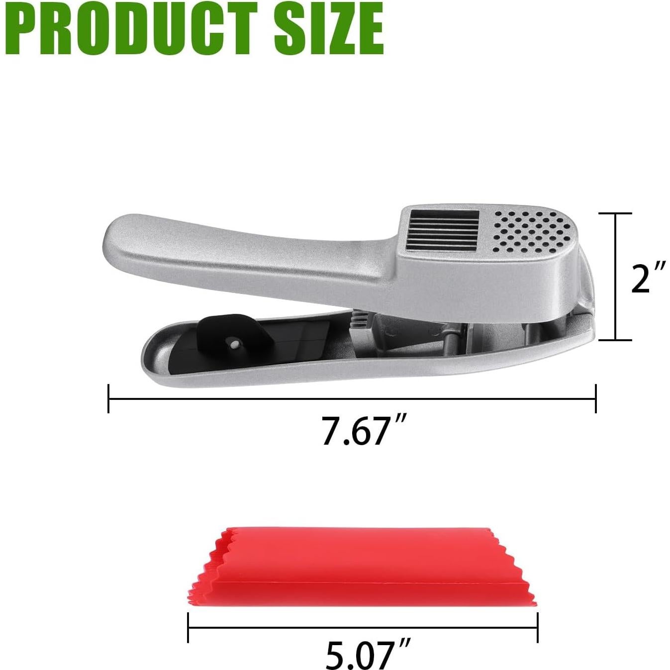 Juego de Prensa y Pelador de Ajo ZTTM - Aluminio y Silicona