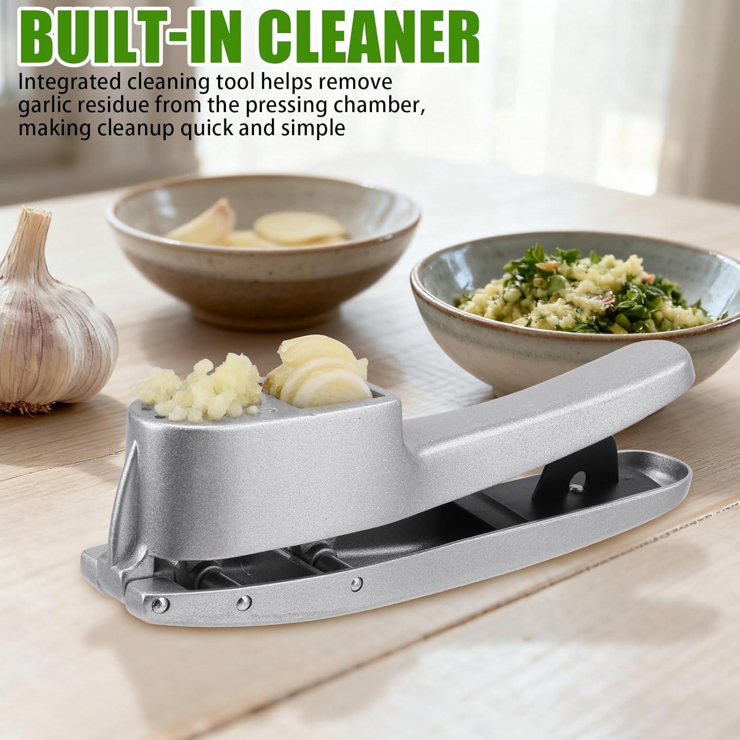 Juego de Prensa y Pelador de Ajo ZTTM - Aluminio y Silicona