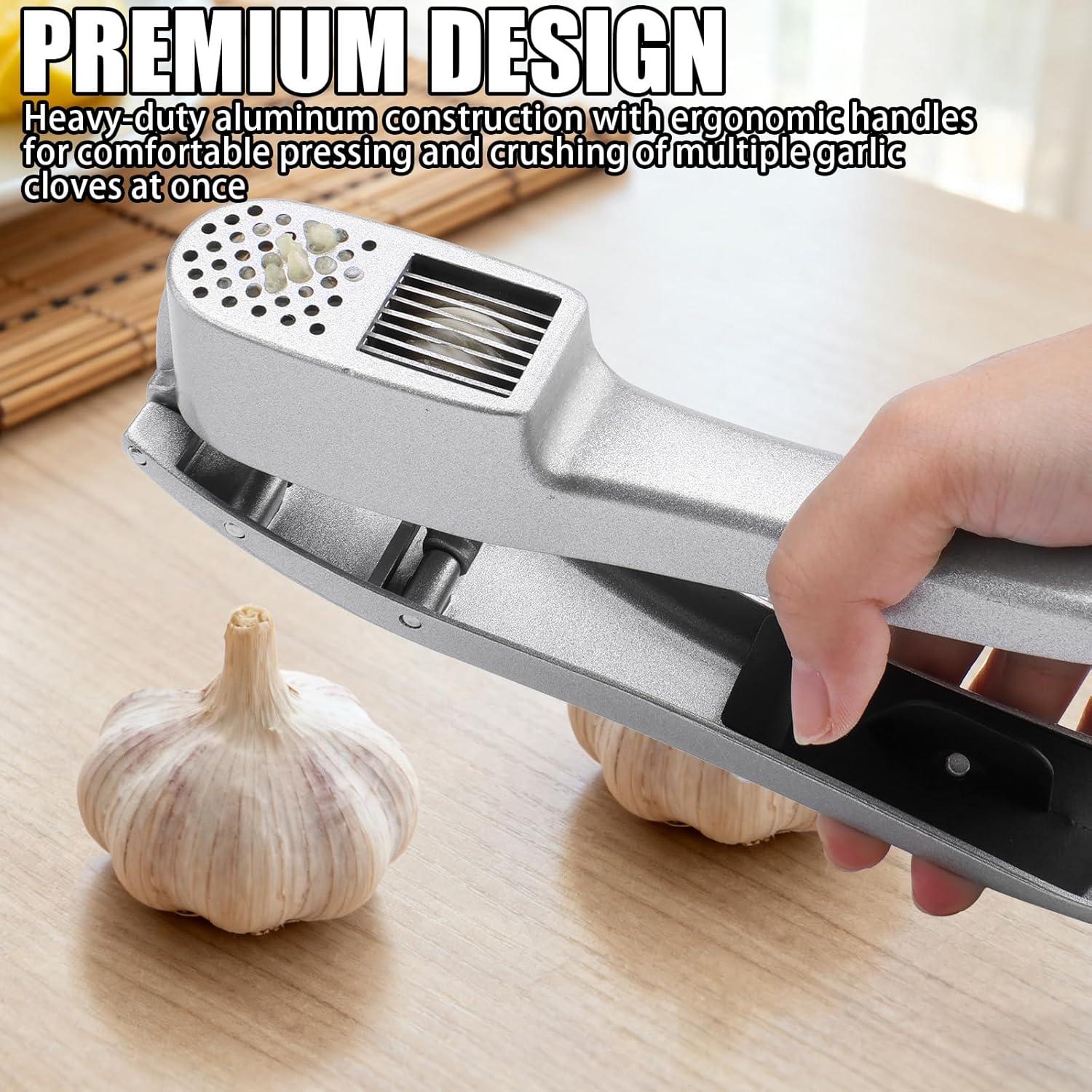 Juego de Prensa y Pelador de Ajo ZTTM - Aluminio y Silicona