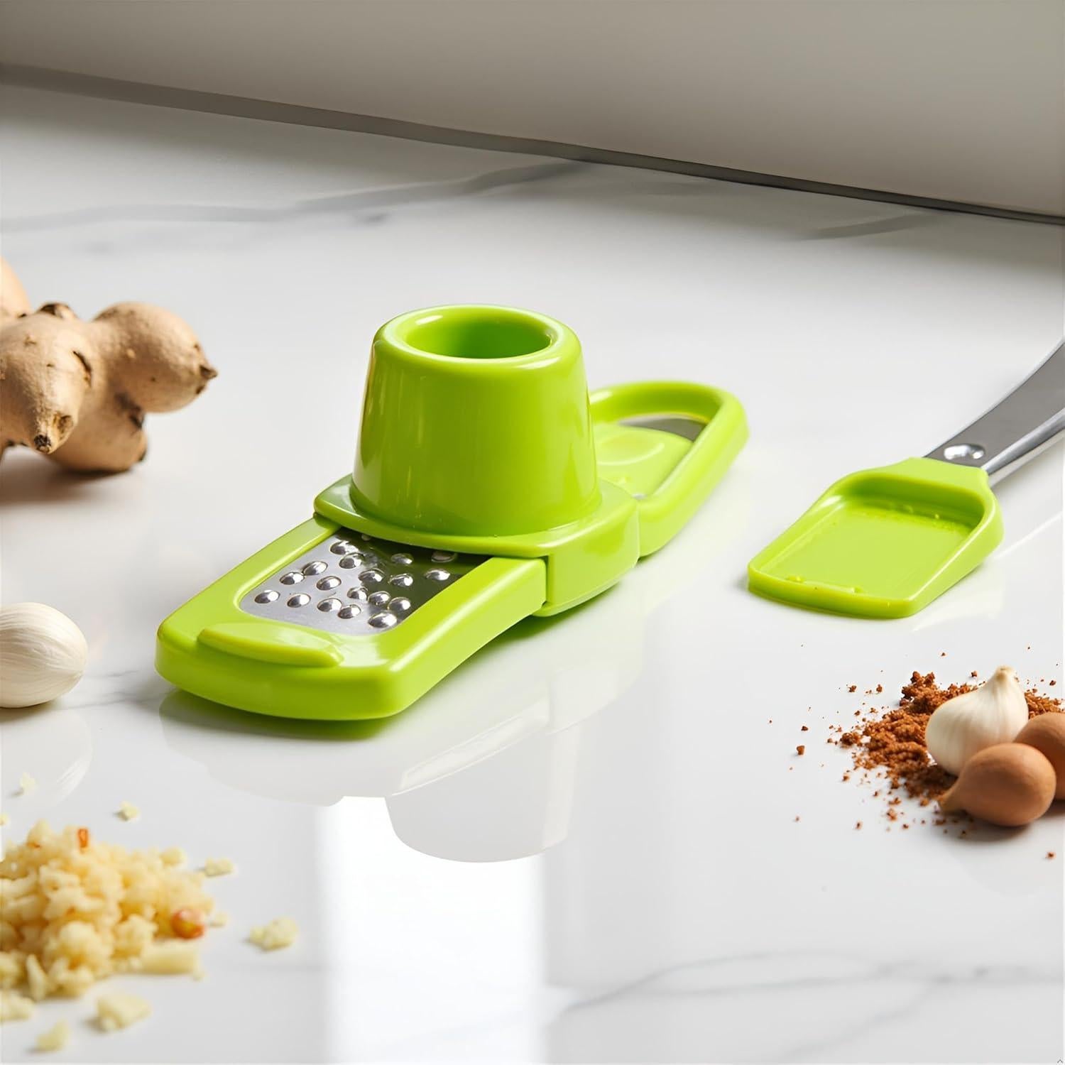 Rallador Multifuncional Dwuww Verde Mini para Jengibre y Ajo