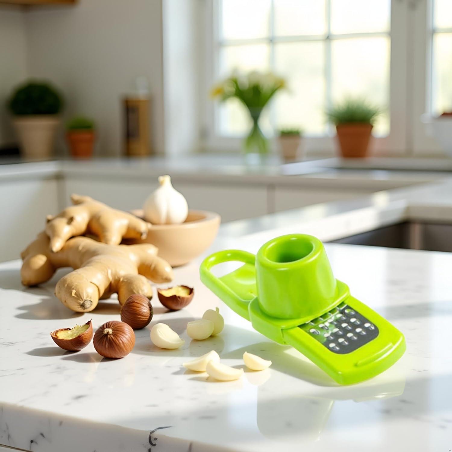 Rallador Multifuncional Dwuww Verde Mini para Jengibre y Ajo