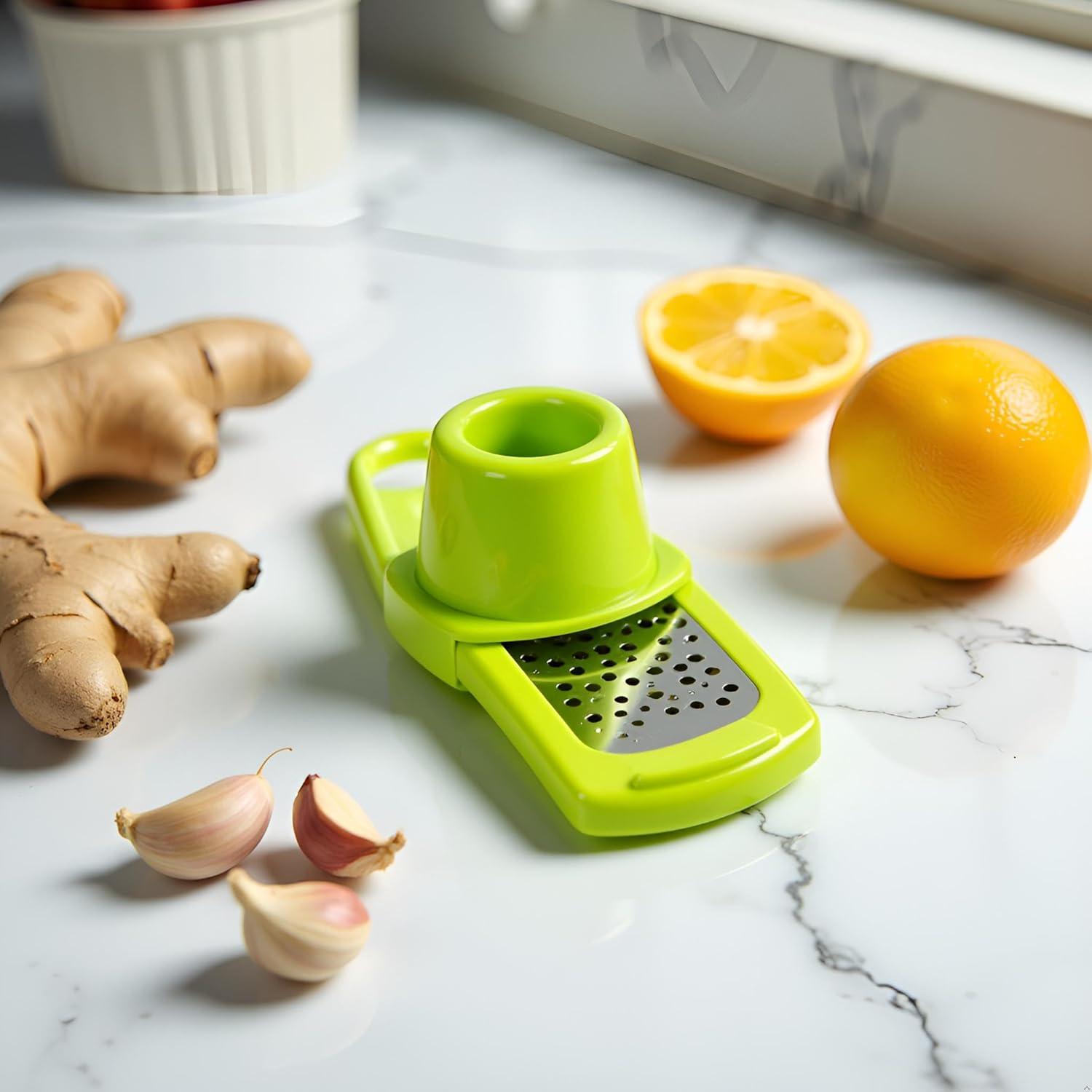 Rallador Multifuncional Dwuww Verde Mini para Jengibre y Ajo