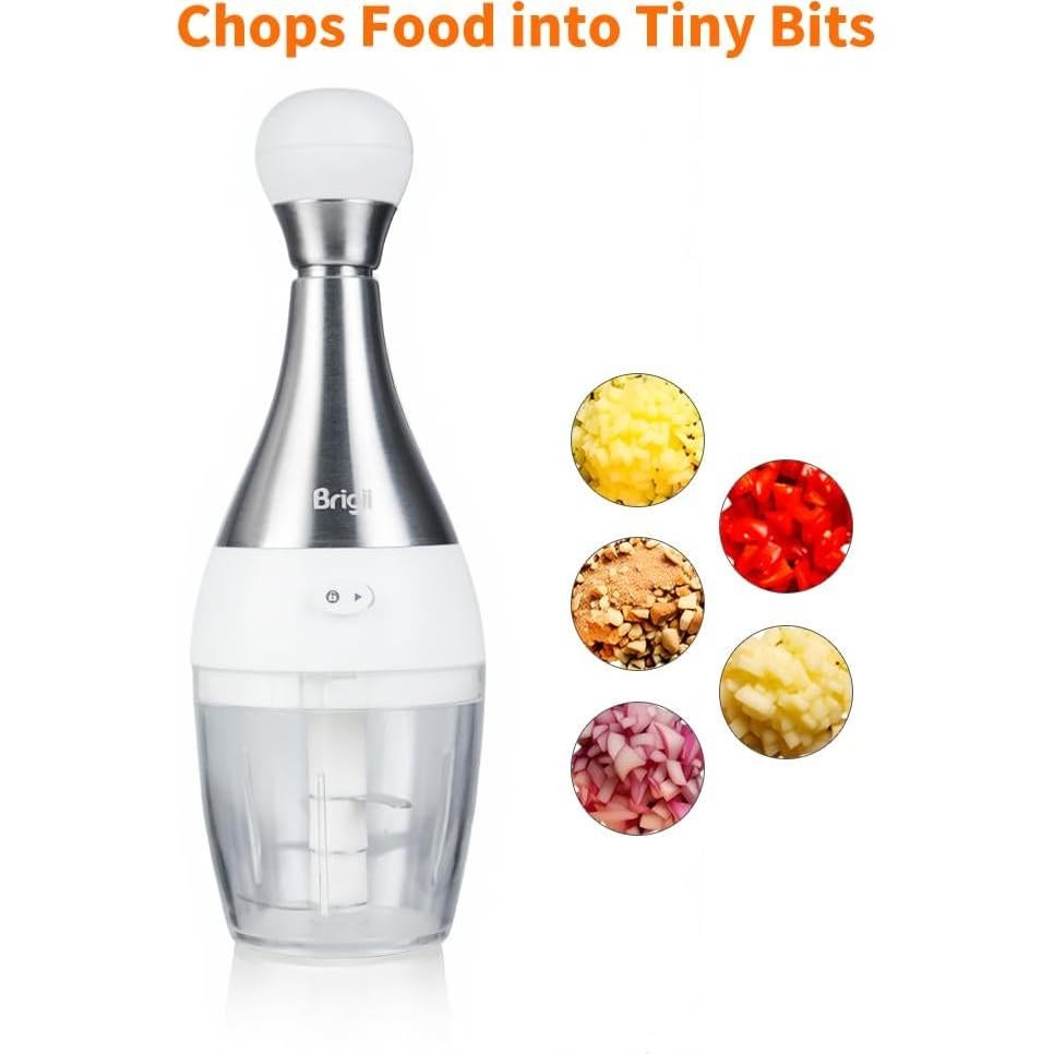 Prensa de Ajo y Picadora de Verduras Brigii GM03 - Acero Inoxidable