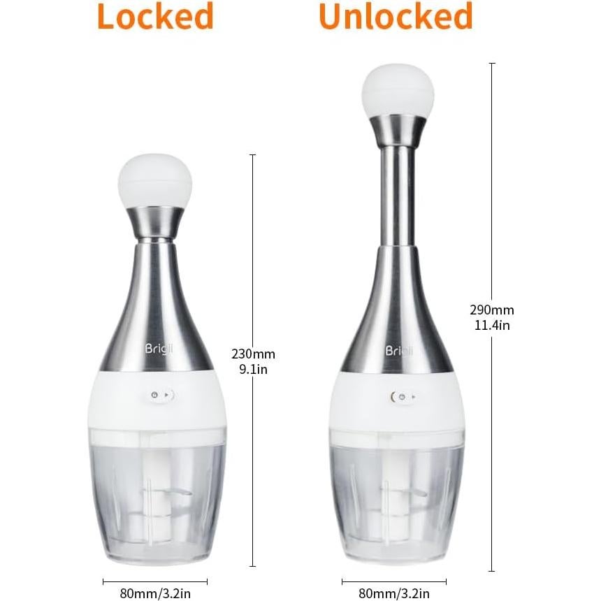 Prensa de Ajo y Picadora de Verduras Brigii GM03 - Acero Inoxidable