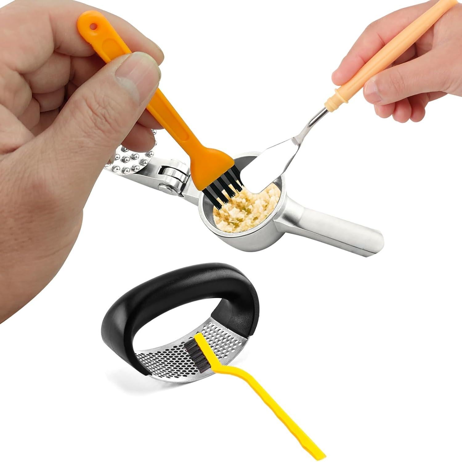 Limpiador de Prensa de Ajo JIAPEIYI con Cepillos y Raspador